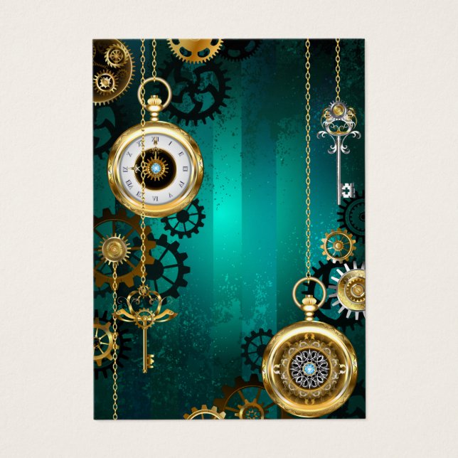 Veille bijoux Steampunk sur un Arrière - plan vert (Devant)
