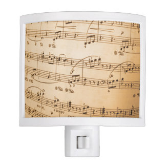 Veilleuse Vieille musique de feuille