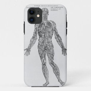 Veins and Arteries system (b/w print) iPhone 11 Case