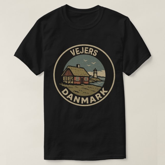 Vejers, Denmark Danmark  T-Shirt (Design Front)
