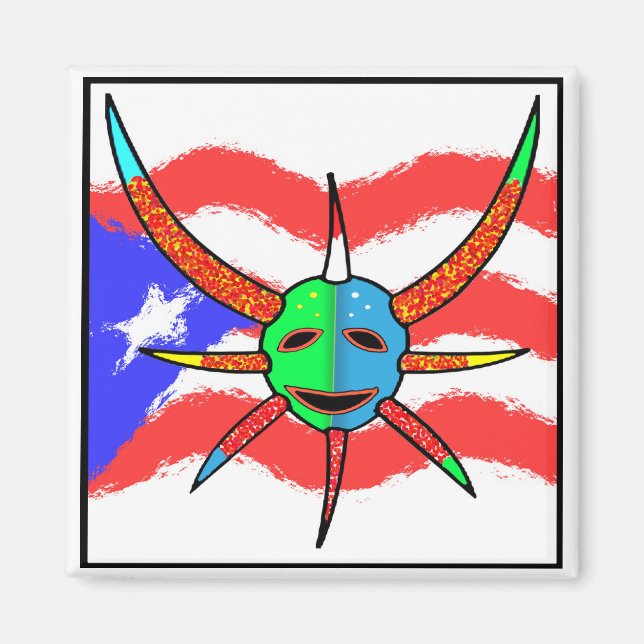 vejigante mask magnet (Front)