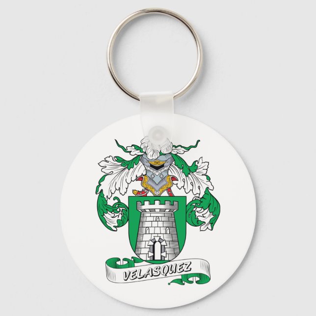 Velasquez Family Crest Keychain (Front)