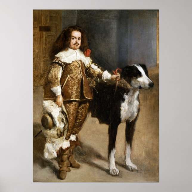 Velázquez - A Fool With A Dog 1650 Poster (Front)