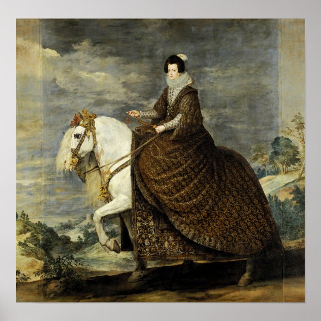 Velázquez - Equestrian Queen Isabel 1635 Poster (Front)