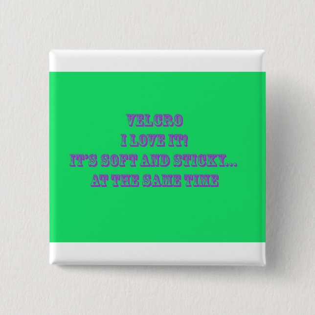 Velcro 2 Inch Square Button (Front)