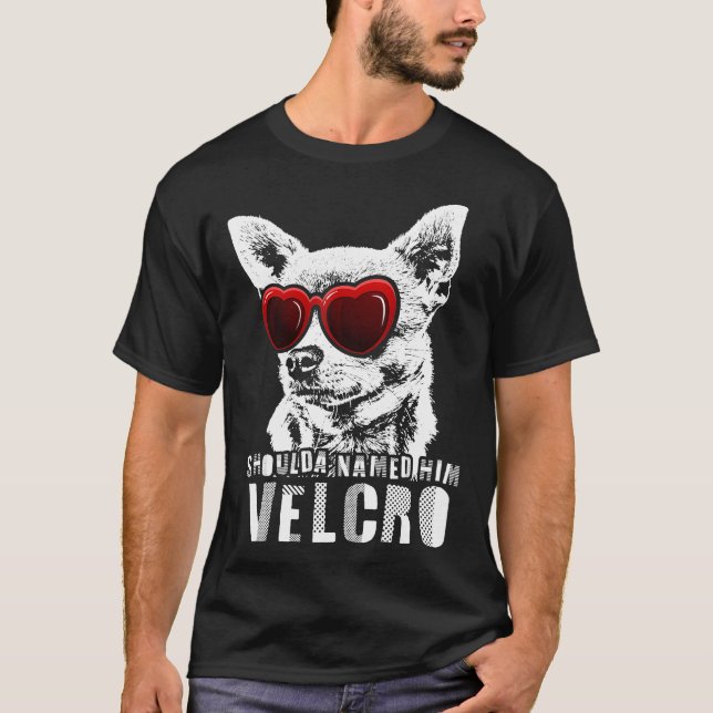 Velcro Chihuahua Dog T-Shirt (Front)