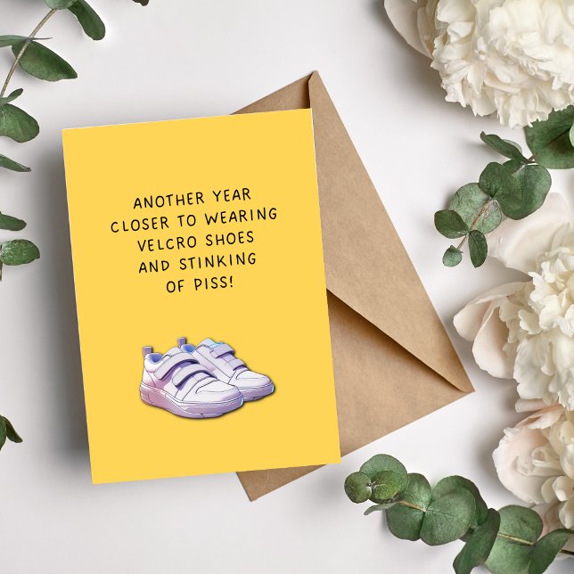 Velcro Shoes Funny Birthday Card (Creator Uploaded)