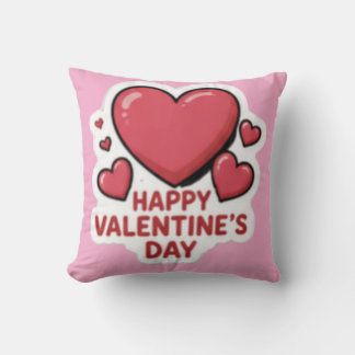 Velentine day heart throw pillow