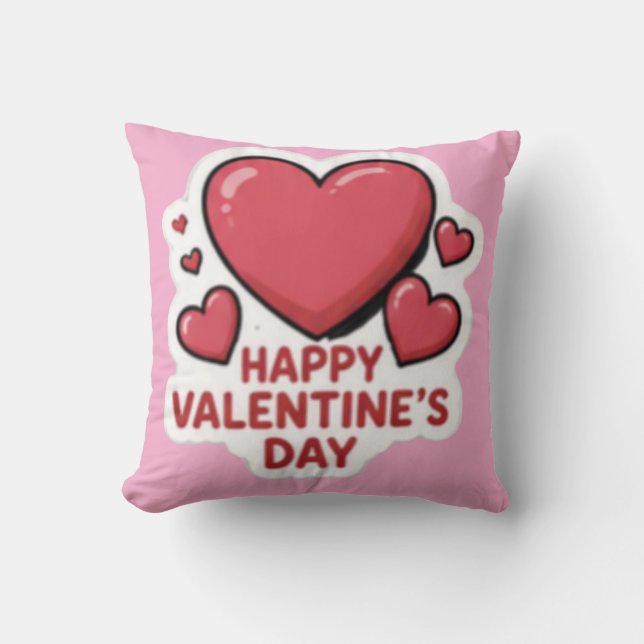 Velentine day heart  throw pillow (Front)