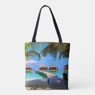 Veligandu, Maldives tropical scene Tote Bag