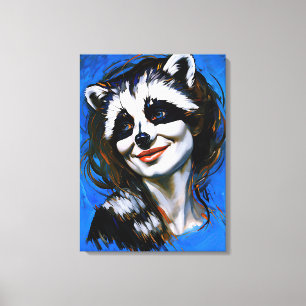 “Velka Teyani”  Whispering Raccoon Trickster  Canvas Print