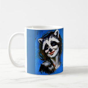 “Velka Teyani”  Whispering Raccoon Trickster  Coffee Mug