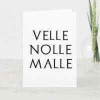 velle nolle malle Latein latin