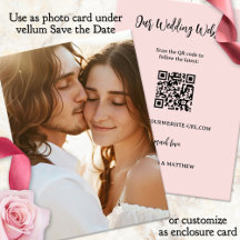 Vellum Background Wedding Save the Date Photo