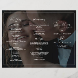 Vellum Black & White Photo Wedding Ceremony