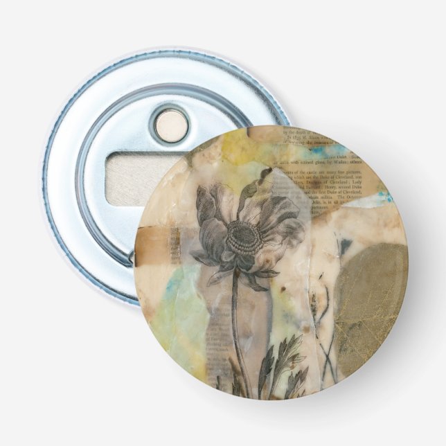 Vellum Floral II Bottle Opener (Front)