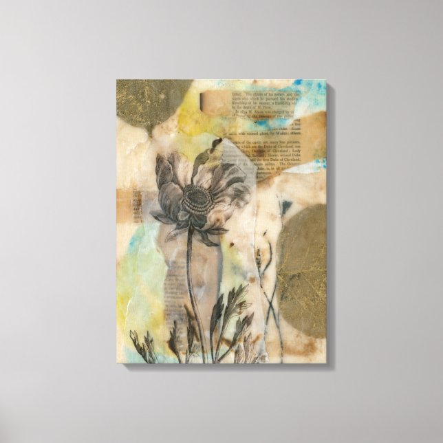 Vellum Floral II Canvas Print (Front)
