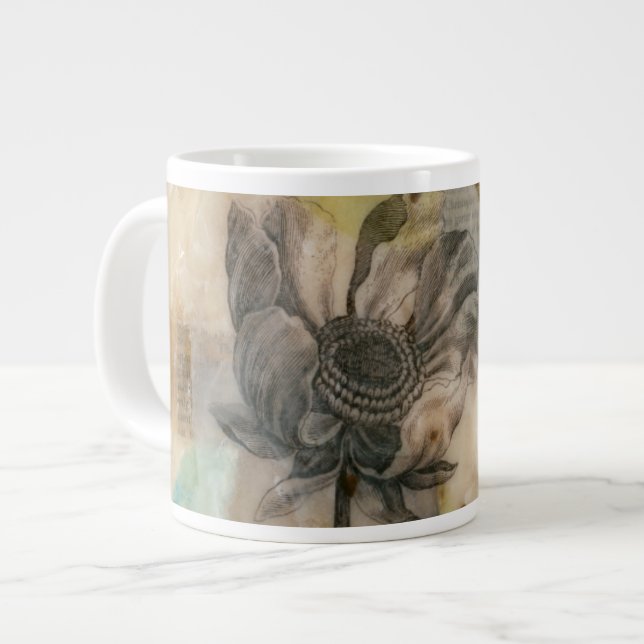 Vellum Floral II Large Coffee Mug (Front Left)