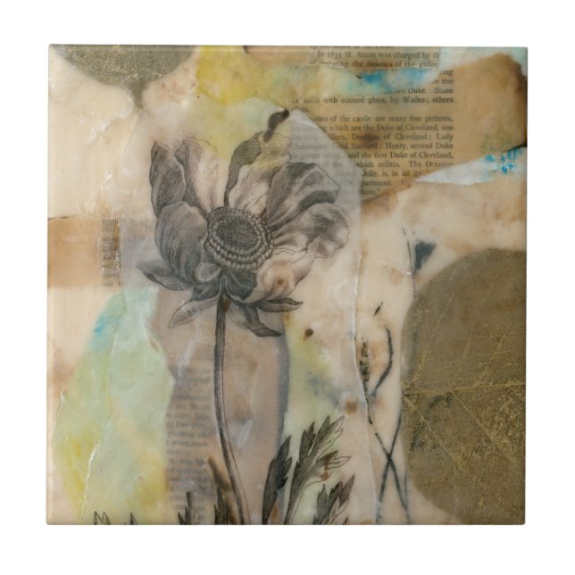 Vellum Floral II Tile (Front)