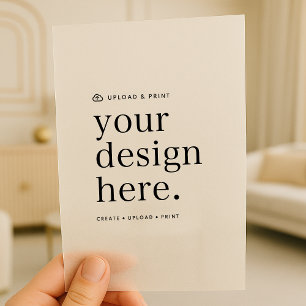 Vellum Invitation Your Design Upload 5" x 7"