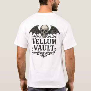 Vellum Vault Gothic Skull & Bat Wings T-Shirt