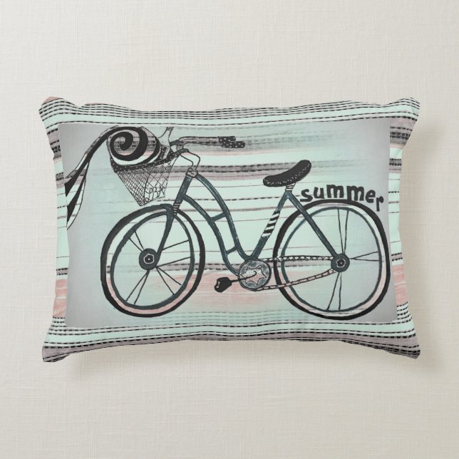 "Vélo au coussin d'accent de plage " (Devant)