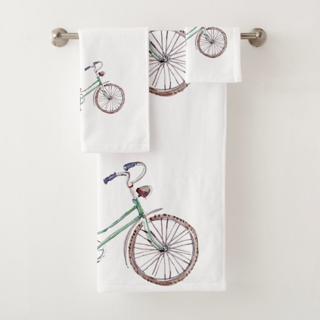 Vélo bleu rustique Lavender Floral (En situation)