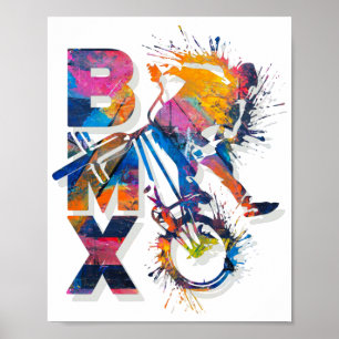 Vélo Bmx coloré   Poster Bmx