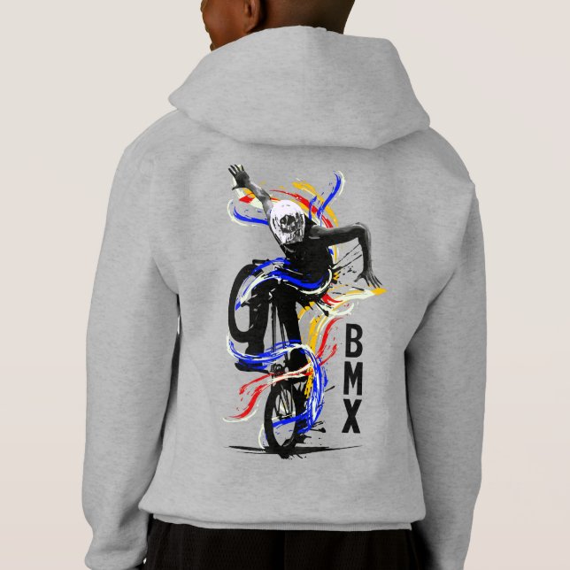 Vélo Bmx Rétro - Sweat - shirt à capuche Flatland  (Dos)