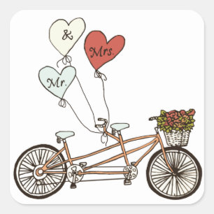 Vélo d'amour M. & Mme sticker