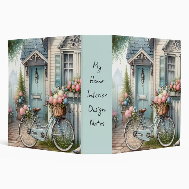 Vélo de chalet bleu avec Classeur de panier à fleu (Arrière-plan)