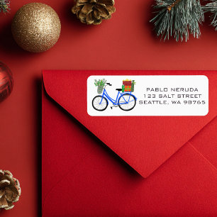 Vélo de Noël mignonne avec cadeaux CUSTOM Étiquett