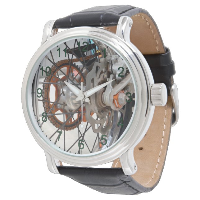 Vélo droit Moto Roue Cogs, Montres (Incliné)