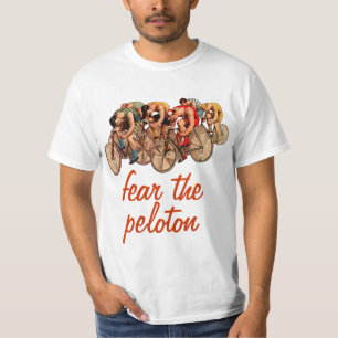 Vélo emballant le T-shirt d'humour de Peloton