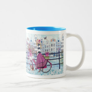 Vélo en Amsterdam Bycicle Girl - Mug
