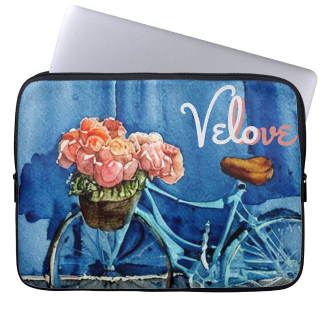 Velo Love Cycling Laptop Sleeve (Front)