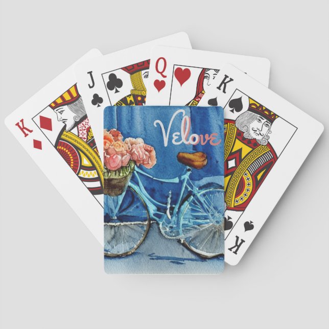 Velo Love Cycling Playing Cards (Back)