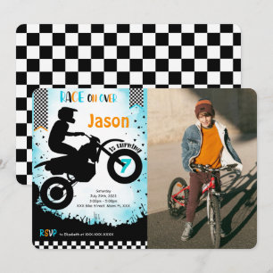 Vélo modifiable Anniversaire Photo Invitation