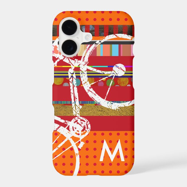 Vélo, rayures et initiale personnalisée (Verso)