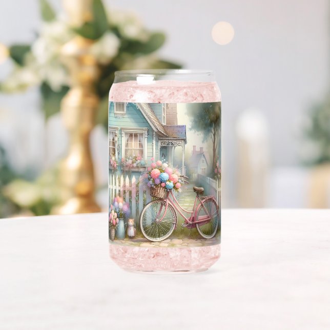 Vélo rose à Blue Cottage Gate (Insitu (Mariage))