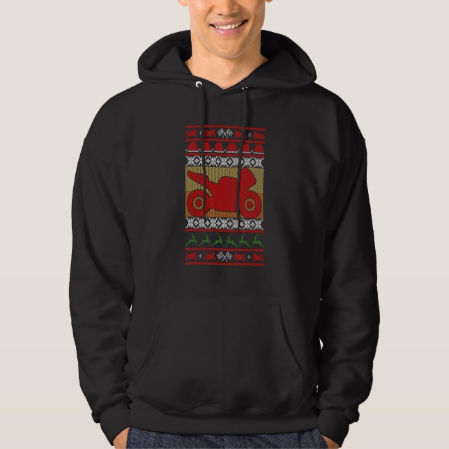 Vélo Sport Motorcycle Rider Vilain Sweat de Noël (Devant)