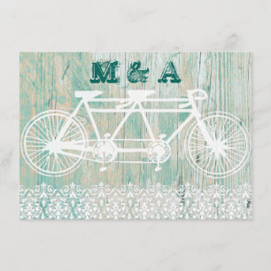 Vélo tandem, Faire-part de mariage