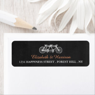 Vélo Tandem Sur Mariage Chalkboard