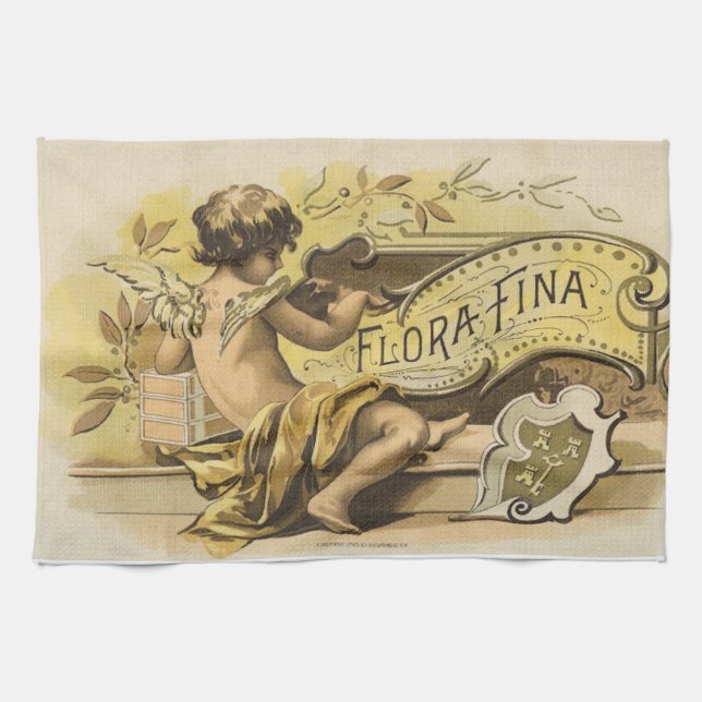 Vélo vintage cuisine serviette main (Horizontal)