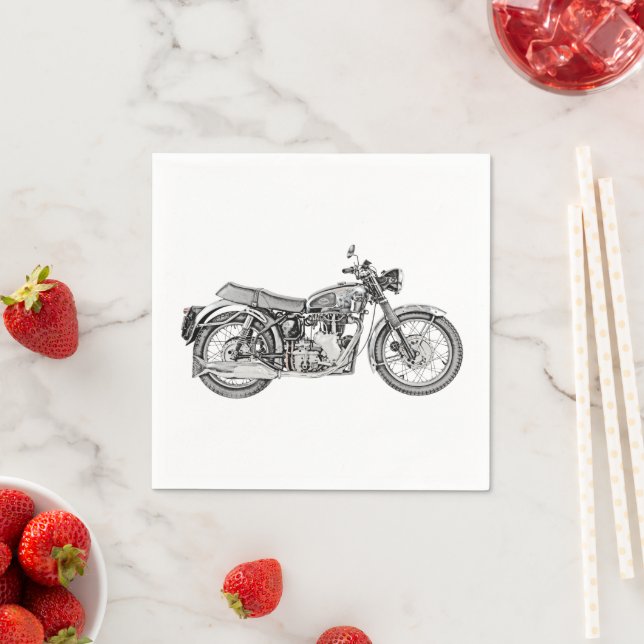 Velocette Venom Motorcycle Paper Party Napkins (Insitu)