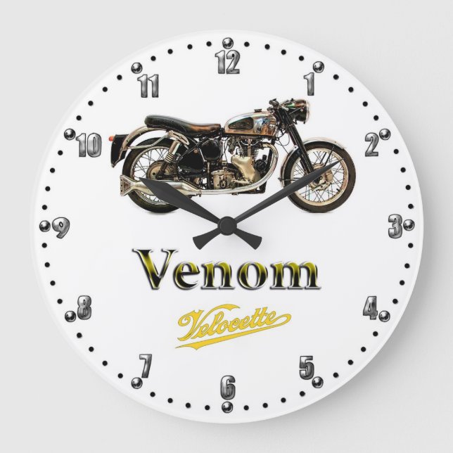 Velocette Venom Motorcycle Quartz Mur Horloge (Recto)