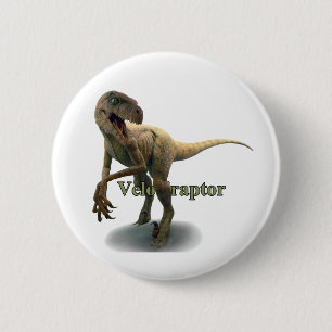 Velociraptor 2 Inch Round Button