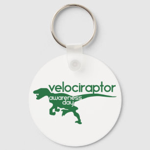 Velociraptor Awareness Day Keychain