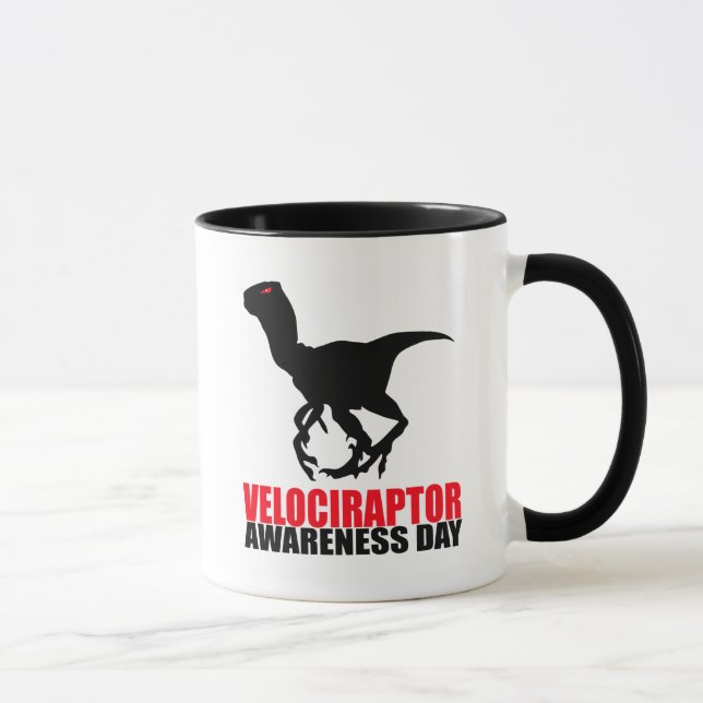 Velociraptor Awareness Day Mug (Right)