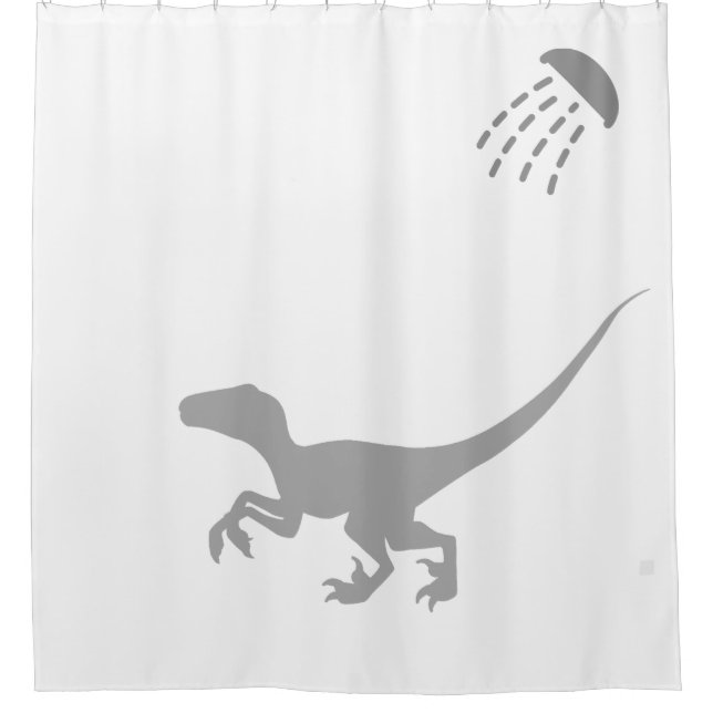 Velociraptor Caché Derrière Le Rideau De Douche (Devant)